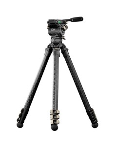 Tilta 75mm Cine Fluid Head with 3-Stage Carbon Fiber Tripod Legs